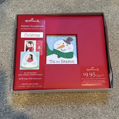 NEW IN BOX Hallmark Christmas Instant Scrapbook Photo Album 20 Embellished Page - Image 1 of 3