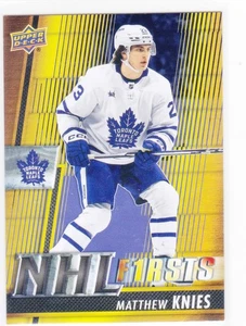 2023/24 UD..MATTHEW KNIES..NHL FIRSTS..ROOKIE..# NF-7..MAPLE LEAF..COMBINED SHIP - Bild 1 von 2