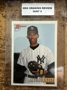 1993 Bowman #327 Mariano Rivera New York Yankees 2nd Year HOF MBS 9 Mint Card - Bild 1 von 1