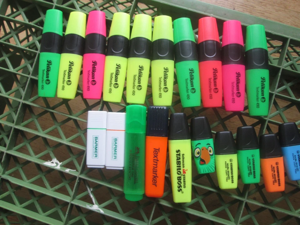20 verschiedene Textmarker unbenutzt - Bild 1 von 1
