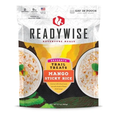 ReadyWise Trail Treats Mango Sticky Rice 57 oz Meal Pouch Quick Prep Vegan - Image 1 of 2