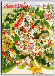 Santa's Village Jefferson New Hampshire NH Übersichtskarte 1989 4x6 Continental PC - Bild 1 von 2