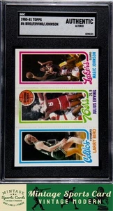 1980-81 Topps - Bird / Erving / Johnson - Rookie RC #6 SGC A - Bild 1 von 2