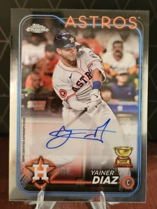 2024 Topps Cromo Yainer Díaz Auto Rookie Cup Astros  - Imagen 1 de 2