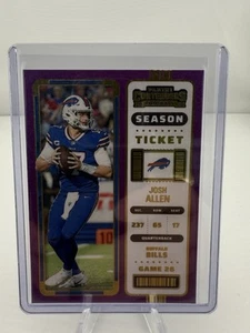 2022 Panini Contenders Season Ticket Purple Stardust #11 Josh Allen Bills - Picture 1 of 4