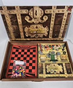 'TUCKET TOY Vintage Treasure Chest 66 Games Bingo Chinese Checkers Board (READ) - Picture 1 of 4