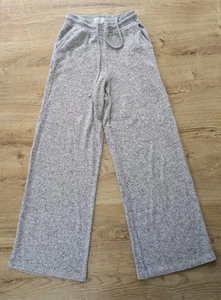 WOMENS FAT FACE LOUNGE PANTS Trousers Size 6 Grey Jersey Drawstring Wide Leg - Picture 1 of 10