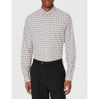 Bonobos 正装衬衫男式 XXL 白色蓝色格子修身纽扣棉 — 第 1/4 张图片