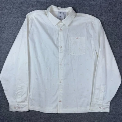 Adidas Maxallure Shirt Large Originals Coach Skate Button MXA White Oversized - Image 1 of 4