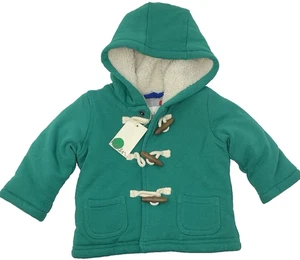 NUEVO CON ETIQUETAS Baby Boden Niños Niñas 3-6 Meses Caminata Verde Con Capucha Lona Abrigo Forro Manzana - Imagen 1 de 9