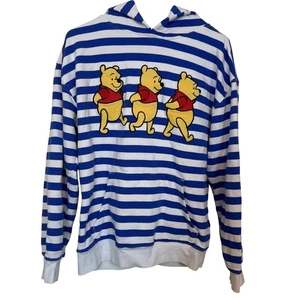 Winnie Puuh blau-weiß gestreifter Hoodie Medium AUSVERKAUFT Disney Parks sehr guter Zustand - Bild 1 von 8