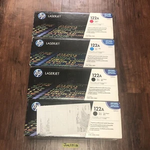Lot Of 4 HP 122A toner Q3960A Q3961A Q3962A Q3963A Cyan Magenta Black ✅✅ - Picture 1 of 3