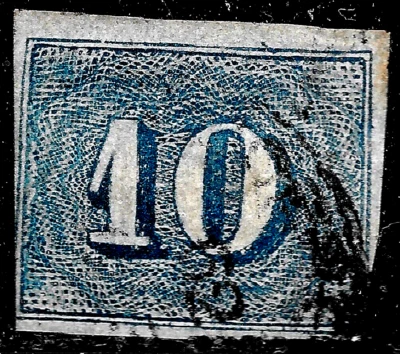 1854  Brazil SC#37 NUMERAL STAMP  USED FINE - Image 1 of 2