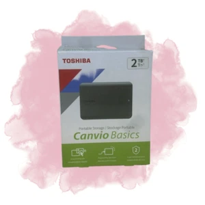 Toshiba Canvio Basics Portable External Hard Drive USB - 2TB - Picture 1 of 8