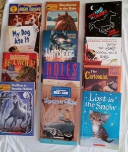 Middle School Chapter Books - Lot Of 12 Pre-owned GUC - Picture 1 of 5