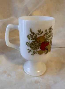 Gewürz des Lebens Fußsockel Milchglas Vintage Becher mit Pilz Corning Ware - Bild 1 von 7
