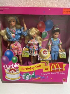 Barbie cumpleaños diversión en McDonald's conjunto de regalo una fiesta para Stacie & Todd 1993 Mattel - Imagen 1 de 11