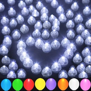 Luces LED pequeñas impermeables, 100 unidades, globos LED, mini bolas redondas - Picture 1 of 12