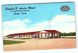 Sealy Texas Stephen F Austin Motel linen postcard C909 - Picture 1 of 2