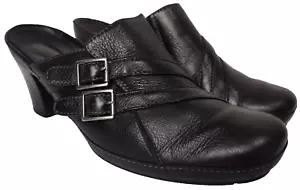 Zoccoli Clarks Artisan donna taglia 9M neri mules tomaia in pelle slip on 87493 - Foto 1 di 8