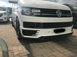 FWPERFORMANCE VW T6 SPORTLINE FRONT SPLITTER ABS PLASTIC GLOSS BLACK - Picture 1 of 3