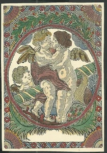 Hoy card antique de Angelitos estampa santino image pieuse - Foto 1 di 1