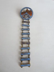 Vintage SLS Scheveningen Luxemburg Scheveningen Car Rally Pin Badge 1954-1969 - Picture 1 of 8