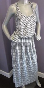 NWT Michael Stars Racerback Maxi in Ship Abbot Kinney Stripe Mesh Back Dress S - Picture 1 of 5