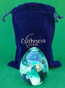 CAITHNESS GLASS SCOTLAND “BLESSINGS” PAPERWEIGHT & POUCH. - Picture 1 of 9