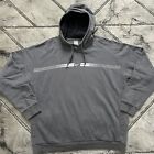 Nike Vintage Y2K Centre Swoosh Grey Graphic Hoodie - Sz XXL Sweatshirt Pullover