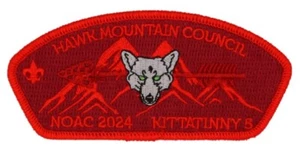 BSA HAWK MOUNTAIN COUNCIL OA 5 KITTATINNY 2024 NOAC WOLF CSP ONLY 100 MADE GHOST - Picture 1 of 2