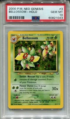 Pokemon [Wizards Of The Coast] Neo Genesis Holo Card #3 Bellossom PSA 10 - Image 1 of 2