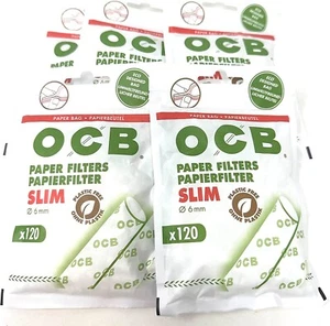 OCB Paper Filter Slim 6mm 100% Plastic Free - 600 Filters - Picture 1 of 6