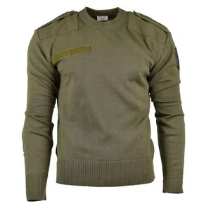 Original Austrian army pullover Jumper commando Olive OD wool sweater NEW - Picture 1 of 5