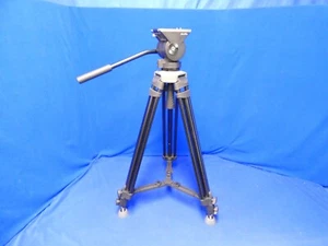 Libec Allex H Fluid Tripod Head, 2-Stage Aluminum Tripod, Spreader, Handle - Picture 1 of 12