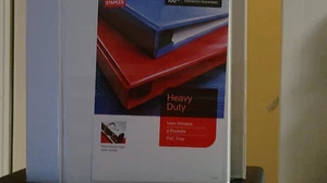 White {Staples} [Heavy Duty] 5-Inch, 3-Ring Binder {697-798-A} - Picture 1 of 5