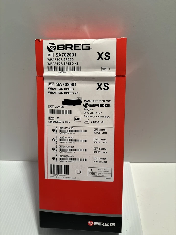 breg SA702001 Wraptor Speed Ankle Brace/XS