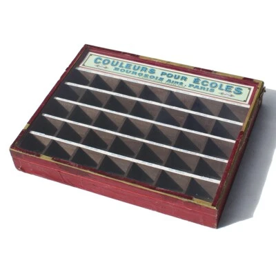 Ancienne petite vitrine / présentoir publicitaire couleurs Bourgeois Ainé Paris - Photo 1/4