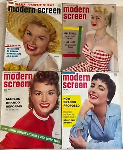 Modern Screen Magazine 1950s Betty Grable & Others On Cover Lot Of 4 Great For P - Picture 1 of 6