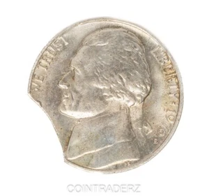 1976 D DOUBLE clipped planchet nickel Error Uncirculated - Picture 1 of 2