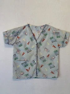 VTG Boys Button Up PJ Pajama Top Sleepwear Baseball Buddies Americas Favorite - Picture 1 of 11