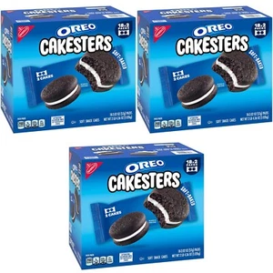 3 PACK - OREO CAKESTERS, Soft-Baked, 2.20oz, 2 Cakes EACH Bag, 2 x 18 = 36 Cakes - Picture 1 of 5