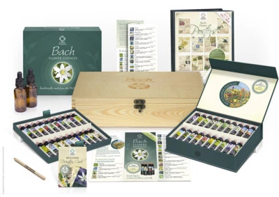 CREATURE COMFORTERS Bach Flower Essence Complete Kit Wooden Case. Practitioner Gift Set Remedy Box