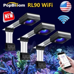 PopBloom 3x RL90 Marine LED Aquarium WiFi Control Saltwater Aquarium Reef Lights - Picture 1 of 14