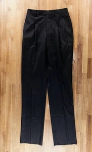 Pantalón de vestir CARUSO gris oscuro sólido plisado delantero lana talla 32 US / 48 - Imagen 1 de 8