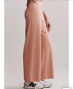 Rhone Damen Medium M Ripple Jogginghose weites Bein gerippt Kamee pink neu mit Etikett $ 118 - Bild 1 von 5