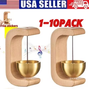 Magnetic Wind Chime DoorBell Doorway Setting Wooden-Copper for Coffee Shop/Home - Picture 1 of 7