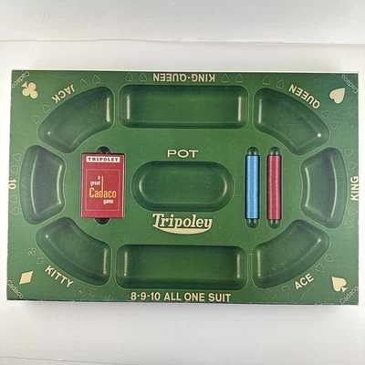 1968 Cadaco Tripoley Game Special Edition Michigan Rummy Hearts and Poker No 300 - Image 1 of 4