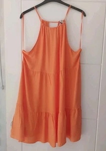 George Orange Sleeveless Midi Dress Size 14 - Picture 1 of 6