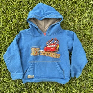Felpa con cappuccio Disney Pixar Saetta McQueen Cars ragazzo taglia 4T full zip vintage Y2K - Foto 1 di 5